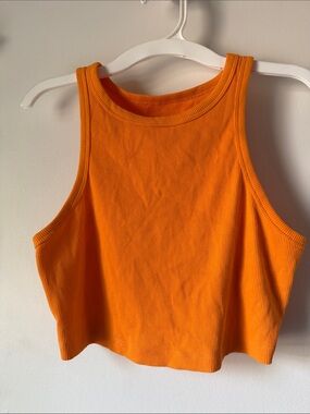 wild fable Orange Ribbed Crop Tank